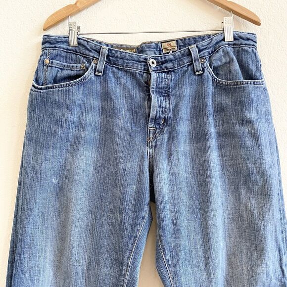 AG Adriano Goldschmied Mens The Symbol Relaxed Boot Cut Jeans 36” X 34” Med Wash - Picture 2 of 12